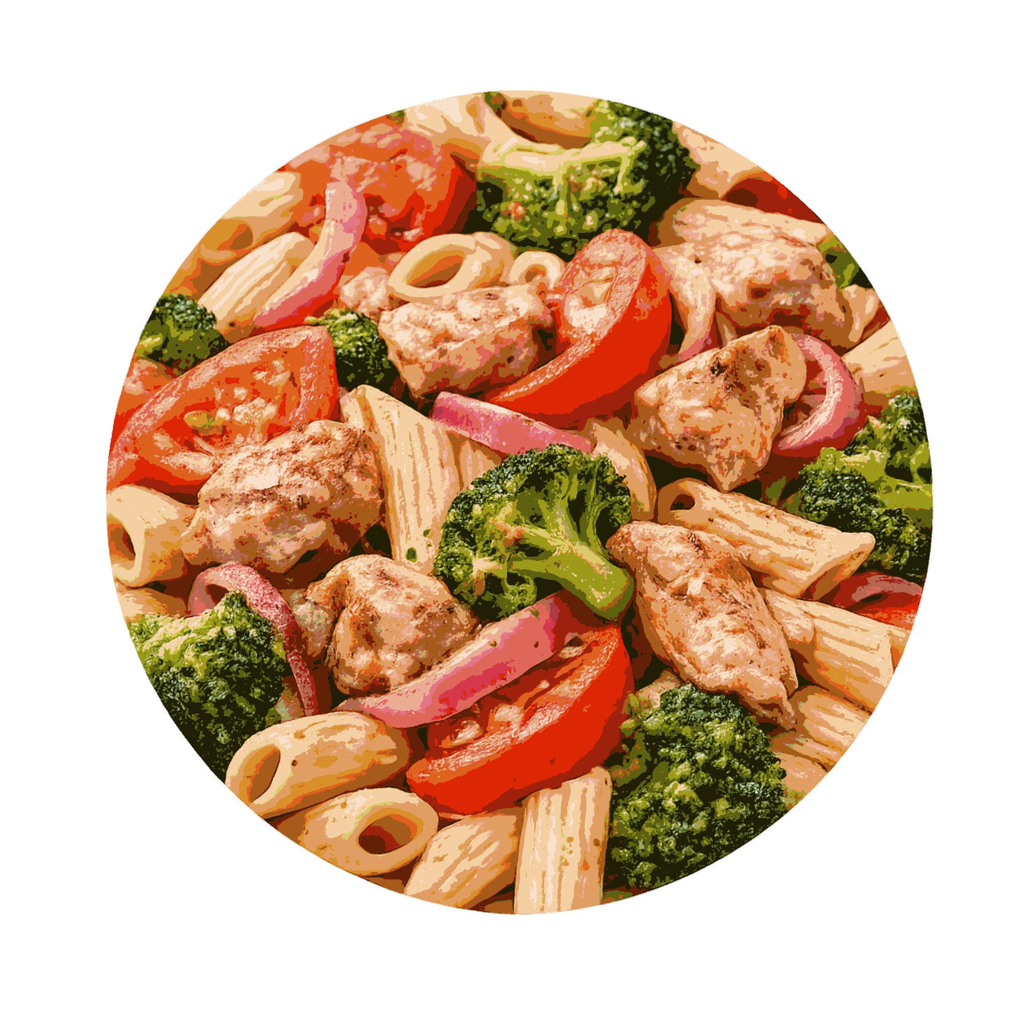 Pollo saltado con vegetales