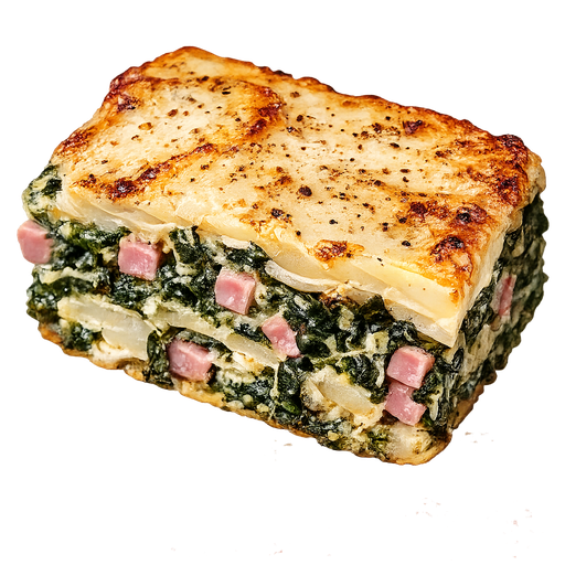 Pastel casero de acelga, jamón y papa 