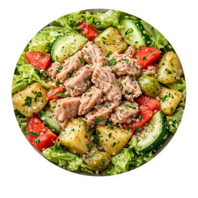 Atún con papas al perejl