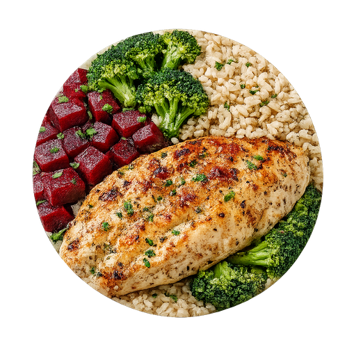 Pollo al horno con vegetales
